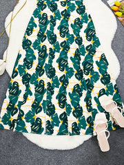 Allover Print One Shoulder Dress
