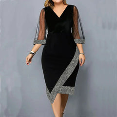 Elegant Plus Size Long Party Dress for Women