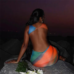 Catchy Bodycon Backless Maxi Dress for Summer Parties