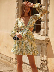 Chic Deep V Mini Dress for Summer Parties