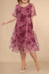 Elegant Fuchsia Floral Midi Dress for Every Occasion